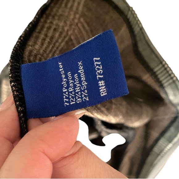 Apt. 9 Classic Grey Plaid Elastic Waist Gray I Size:XL - Picture 5 of 7